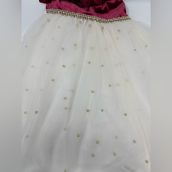 AMERICAN PRINCESS: Red Dress with Cream Skirt, Size 5 - Picture 3 of 7